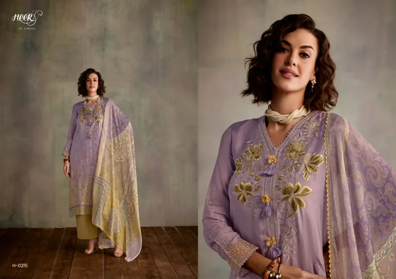 Starlight By Kimora Heer Muslin Printed Embroidery Salwar Suits 